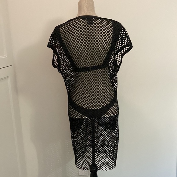 Joeffer Caoc Black Fishnet Coverup Dress - Picture 9 of 13